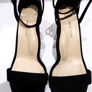 SARA FLINT BLACK SUEDE PERFECT BLOCK 60 SANDALS IN EU 42 / US 11